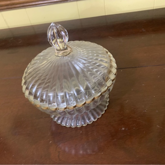 Other - Elegant Glass Candy Dish with Lid